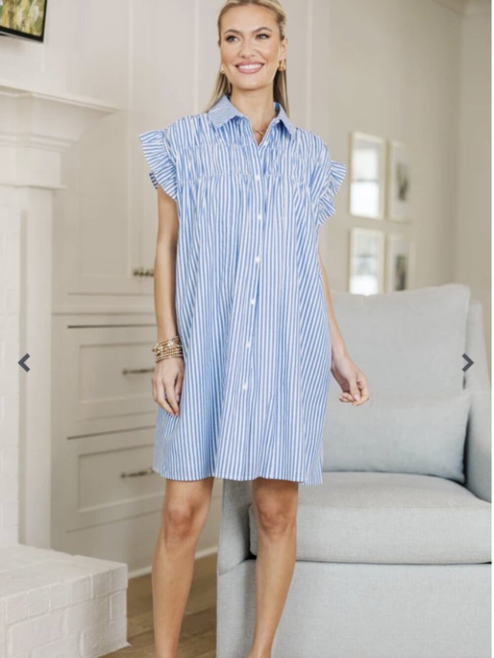Shop the Mint NURSING COLLECTION: On The Way Blue & White Striped Shift Dress XL
